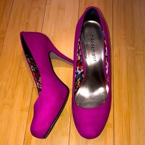 Barely worn three inch heel suede Madden Girl heels.